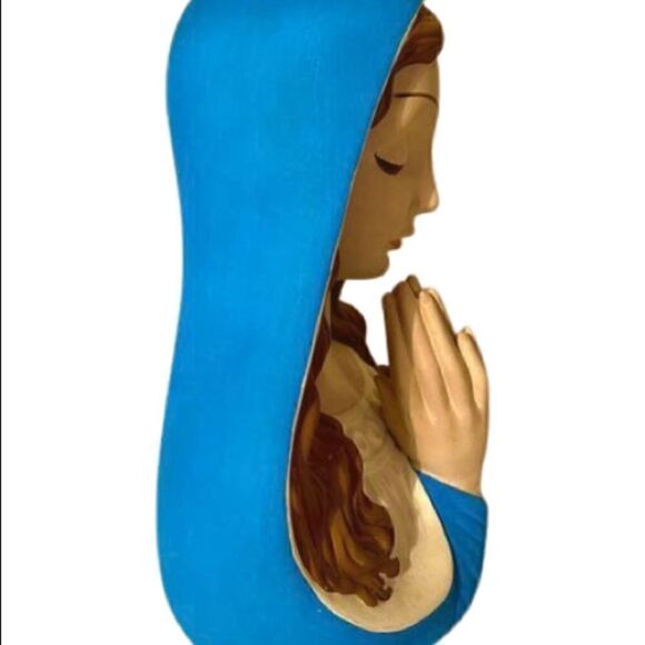 VTG Praying Virgin Mary Head Bust Statue Holland Atlantic Mold Hand Painted EVC. - Picture 3 of 9
